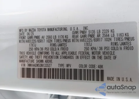 2025 Mazda Cx-50 Hybrid Premium Package from USA, damaged, VIN 7MMVAADW5SN133527